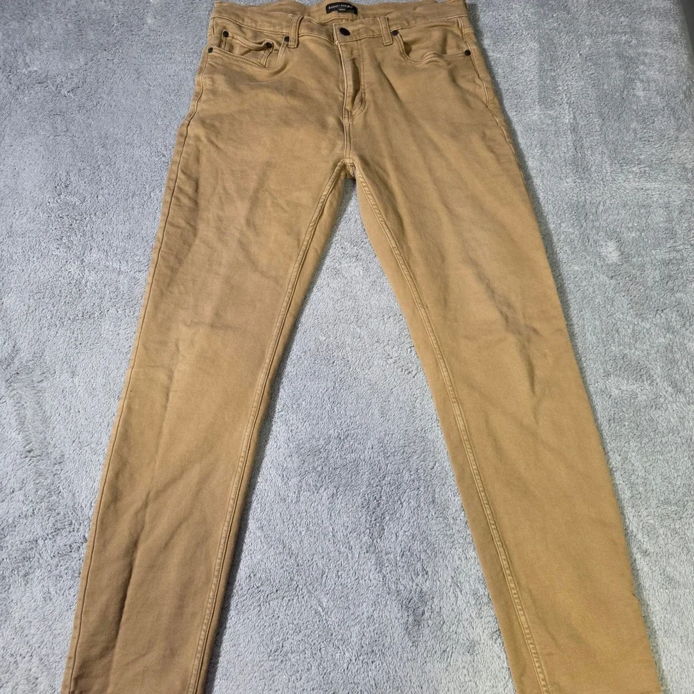 Banana Republic‎ Mens 34x34 Pants Tan Khaki Slim Straight Stretch Cotton Chino